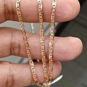 14kt solid gold try color valentino chain 20 inches